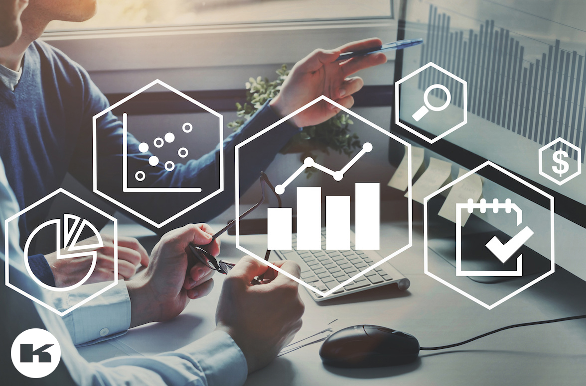 Business analytics intelligence concept, financial charts to ana