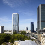 Old style skyscrapers at warsaw, poland